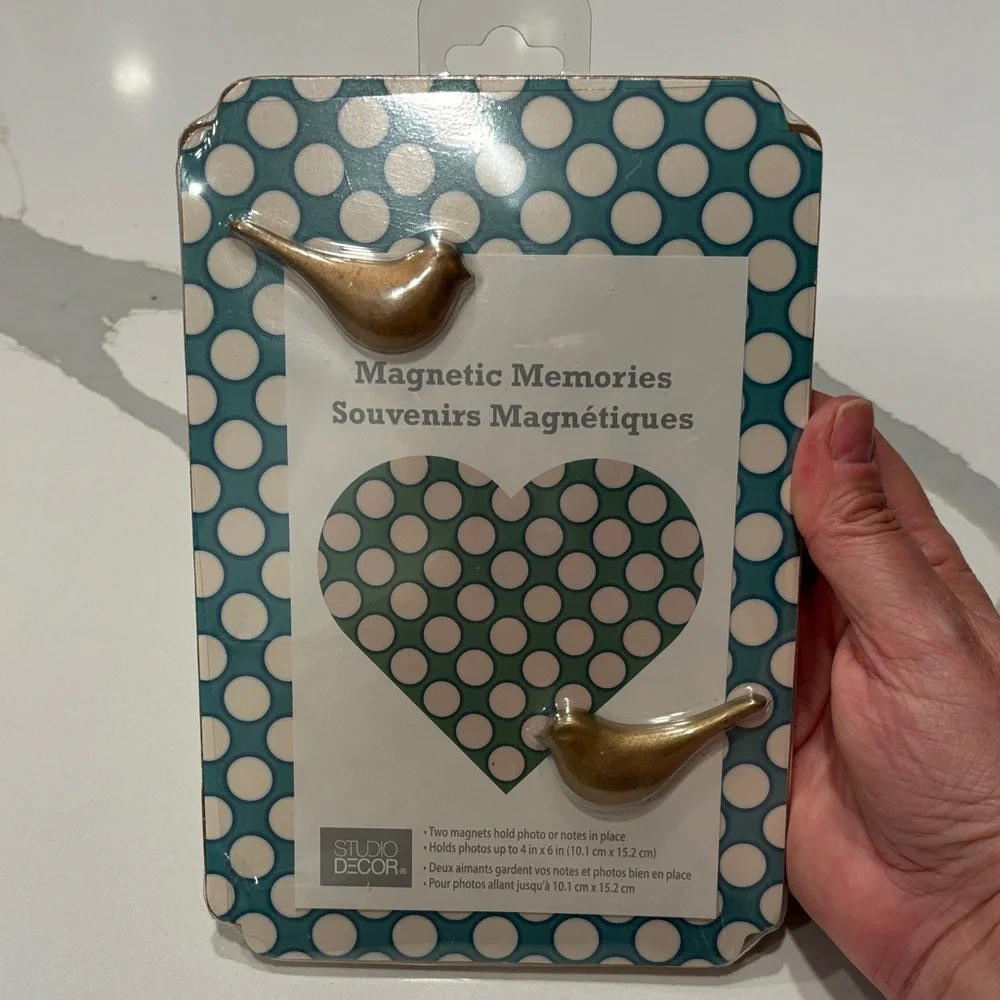 Floral & Polka Dot Magnetic Boards w/ butterfly & bird magnets… NWT